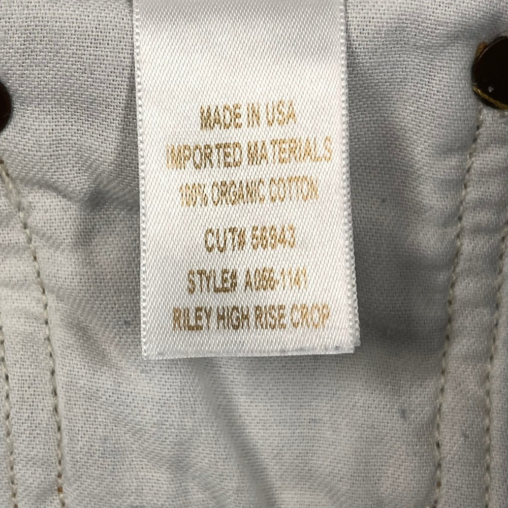 Agolde High Rise Crop Jeans 27 (Fits 28x26) Light Wash Distressed Button Fly - Picture 13 of 16